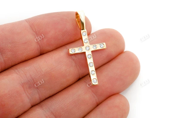 0.35CTW Gap Diamond Religion Cross Pendant  customdiamjewel   