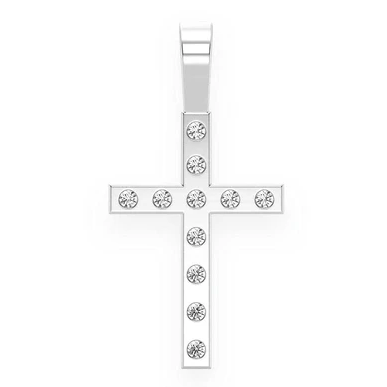 0.35CTW Gap Diamond Religion Cross Pendant  customdiamjewel   