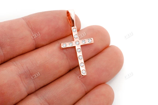 0.35CTW Gap Diamond Religion Cross Pendant  customdiamjewel   