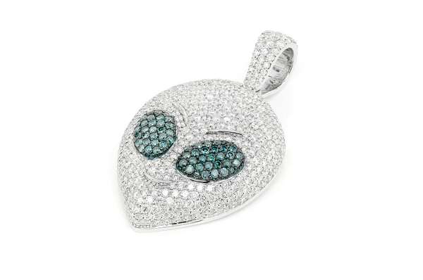 3.25CTW Diamond Alien Head Pendant  customdiamjewel   