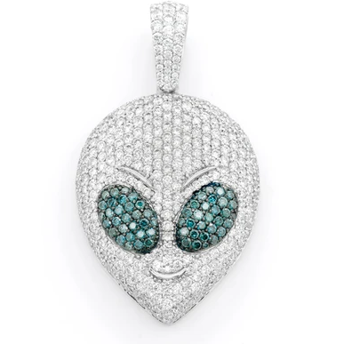 3.25CTW Diamond Alien Head Pendant  customdiamjewel   