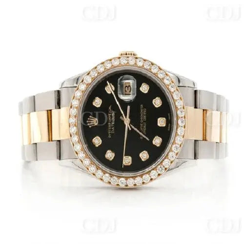 Hip Hop Round Diamond Dial Rolex Wrist Watch (2.25CTW)  customdiamjewel   