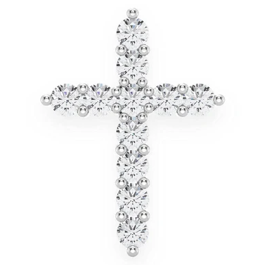 0.40CTW Round Diamond Cross pendant  customdiamjewel   