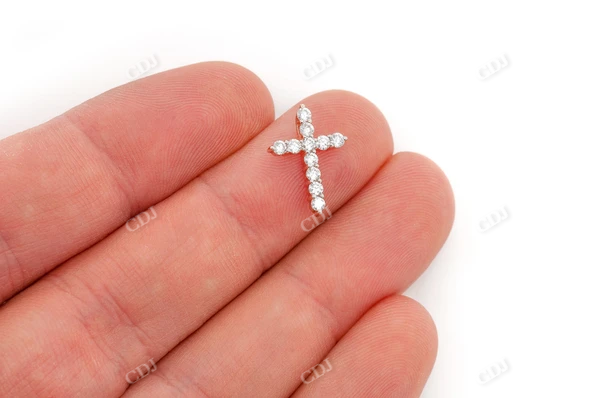 0.40CTW Round Diamond Cross pendant  customdiamjewel   