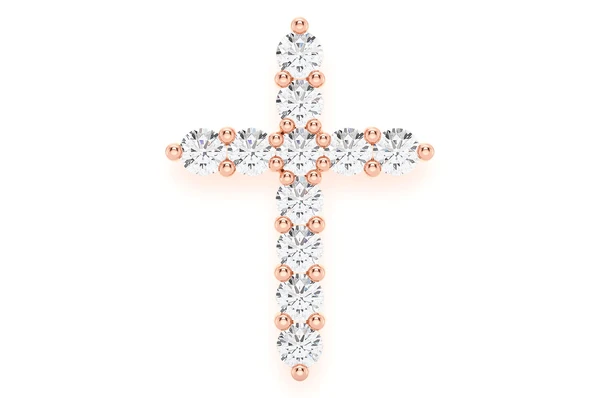 0.40CTW Round Diamond Cross pendant  customdiamjewel   