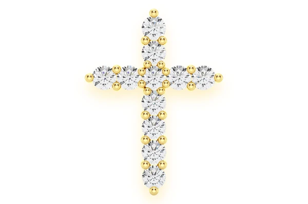 0.40CTW Round Diamond Cross pendant  customdiamjewel   