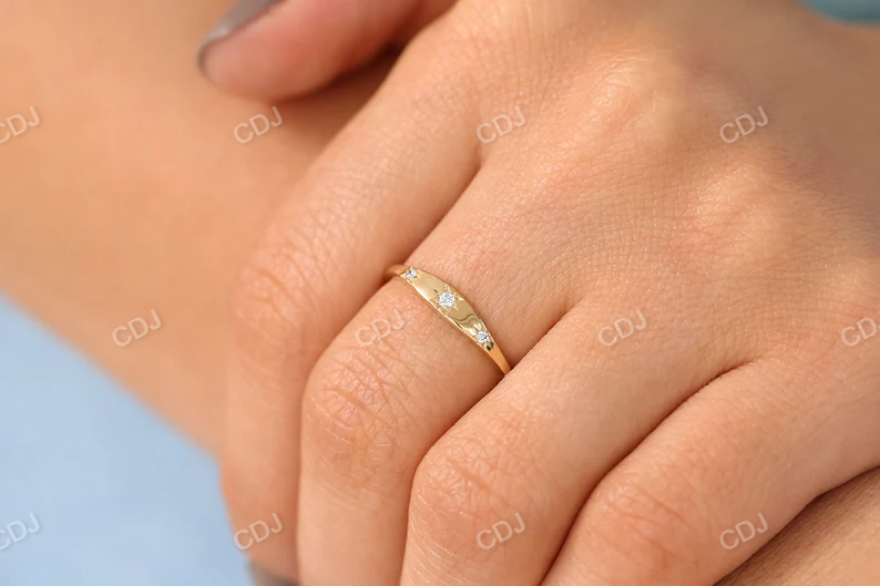 0.06 CTW Minimalist Lab Grown Diamond Wedding Band  customdiamjewel   