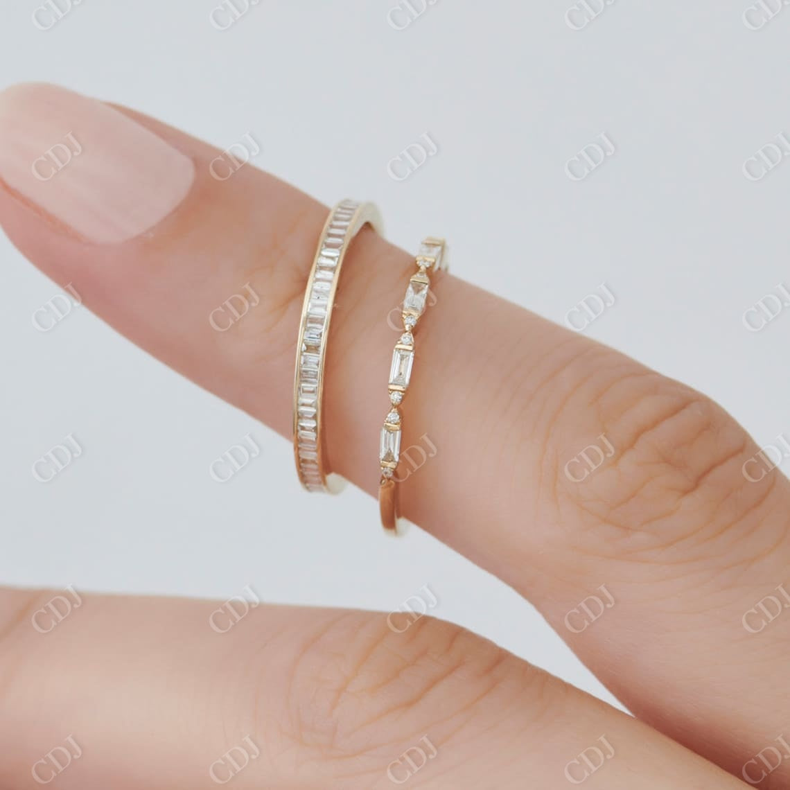 0.19 CTW Baguette Lab Grown Diamond Wedding Band  customdiamjewel   