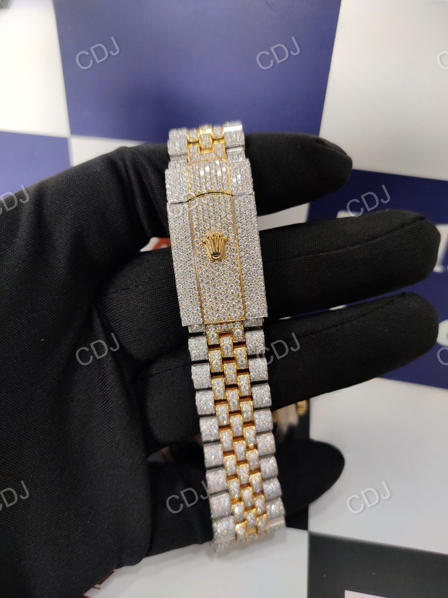 Two Tone Rolex Diamond Watch (28 to 30 CTW Approx.)  customdiamjewel   