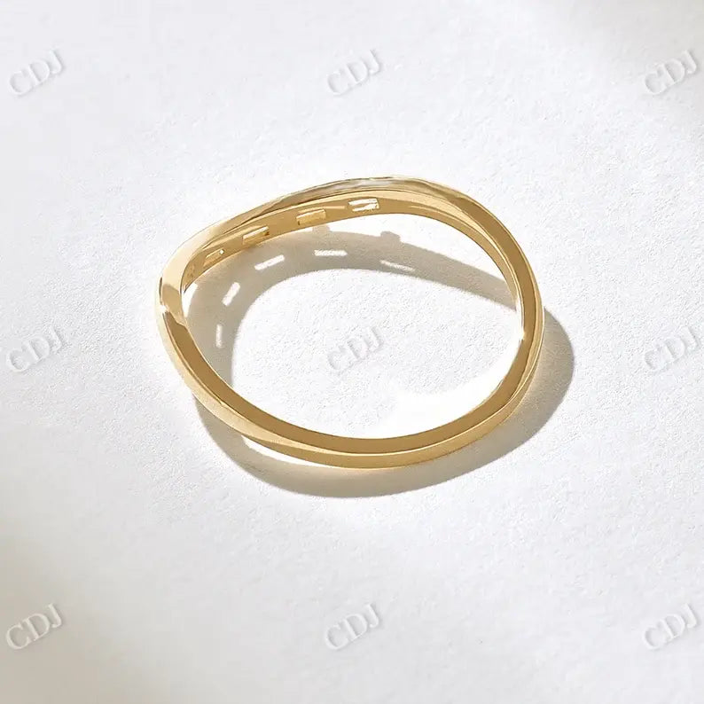 0.25CTW Baguette Curved Lab Grown Diamond Wedding Band  customdiamjewel   