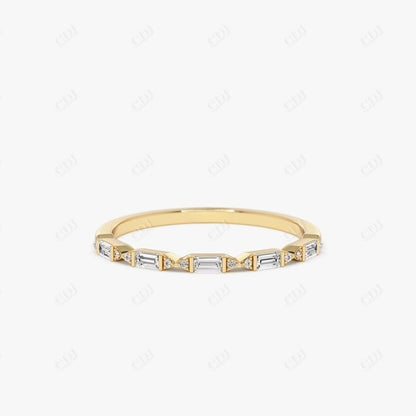 0.19 CTW Baguette Lab Grown Diamond Wedding Band  customdiamjewel 10KT Yellow Gold VVS-EF