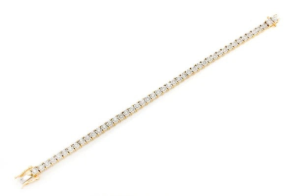 Trendy Rose Gold Diamond Tennis Bracelet  customdiamjewel   