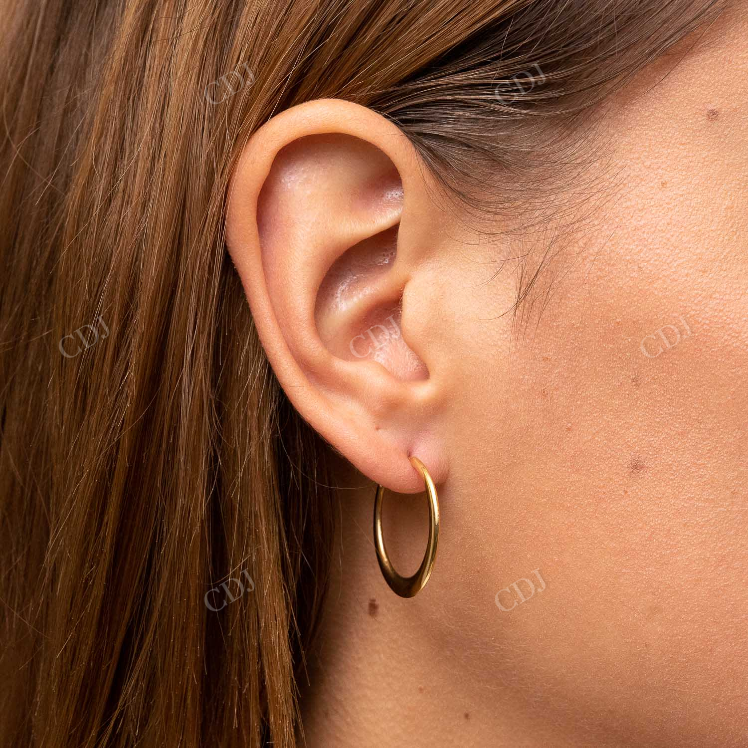 Classic Editor 18K Solid Gold Stud Earrings  customdiamjewel   