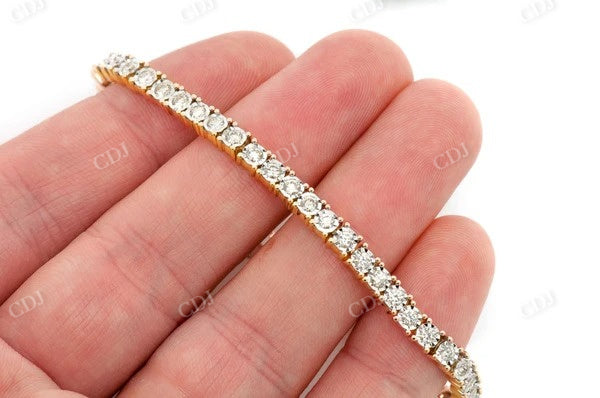 Trendy Rose Gold Diamond Tennis Bracelet  customdiamjewel   