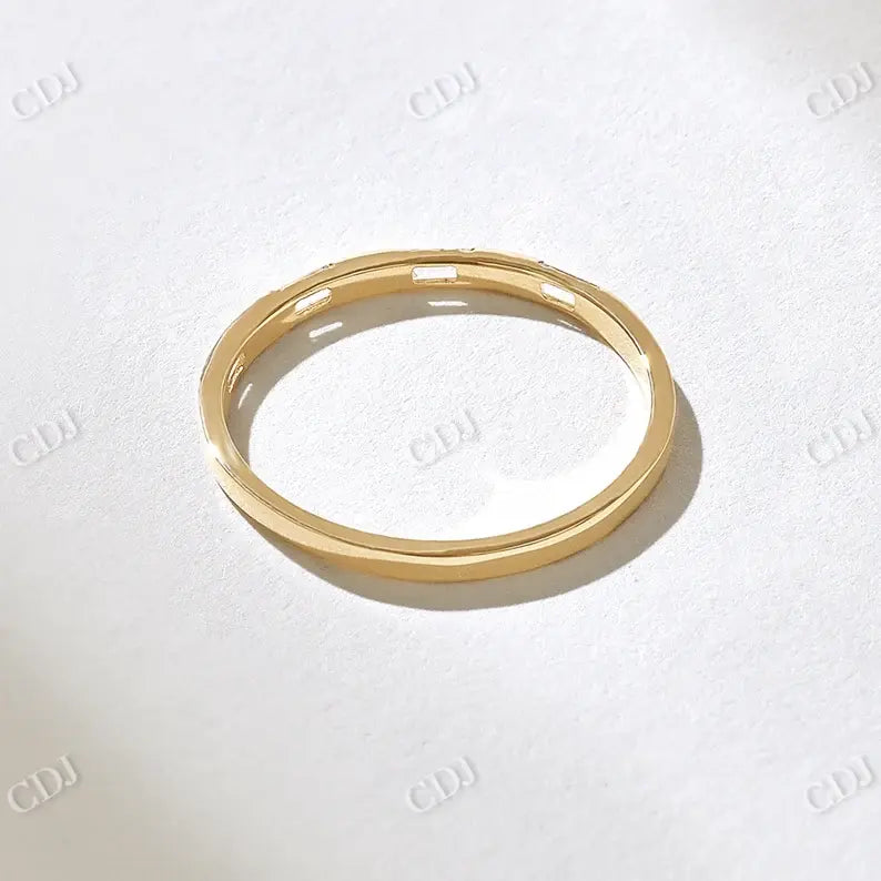 0.18CTW Baguette Half Eternity Lab Grown Wedding Band  customdiamjewel   