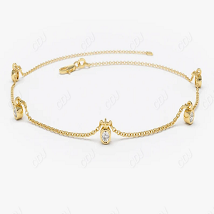 Dainty 14k Gold Lab Grown Diamond Bracelet  customdiamjewel   