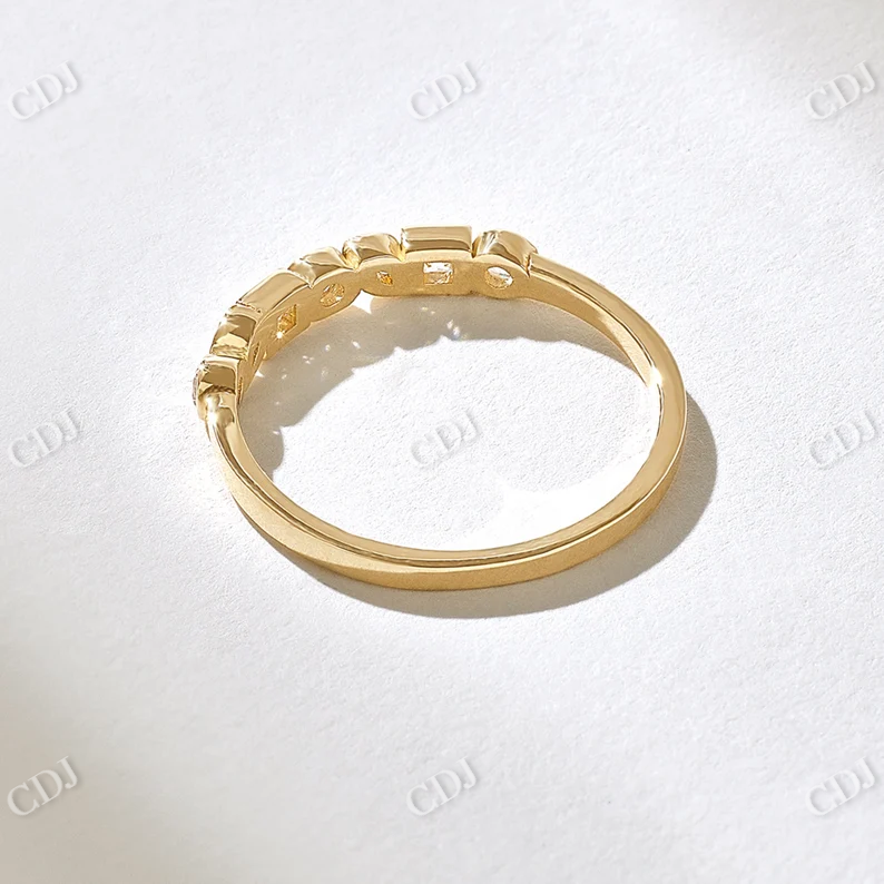 0.21CTW Mixed Cut Bezel Set Diamond Wedding Band  customdiamjewel   