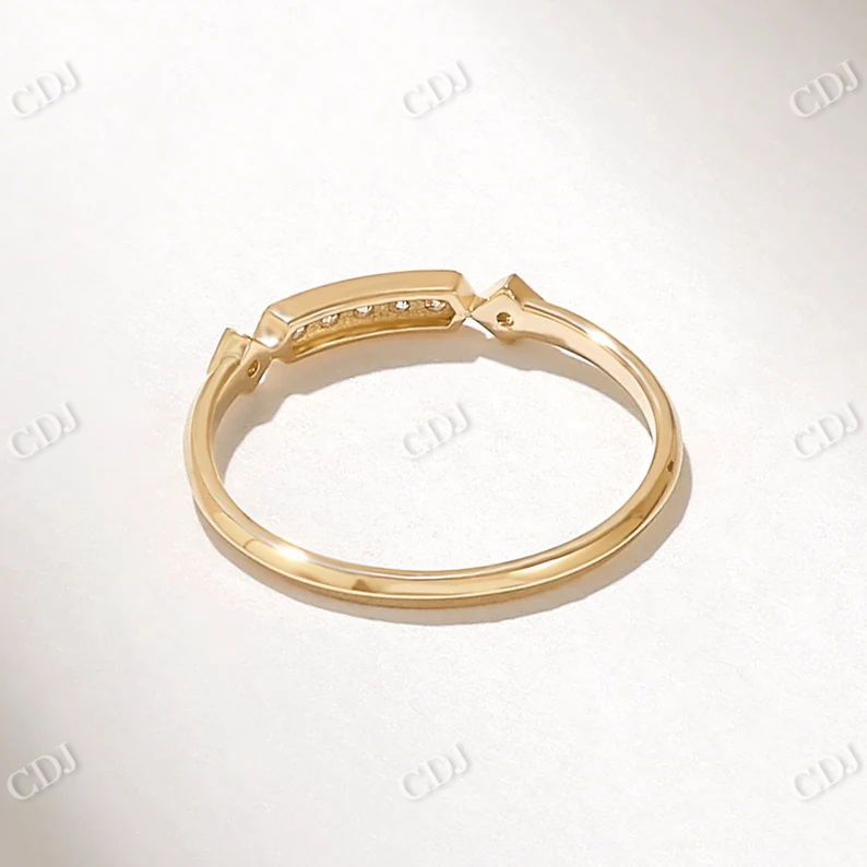 0.06CTW Solid Gold Diamond Princess Shape Wedding Band  customdiamjewel   