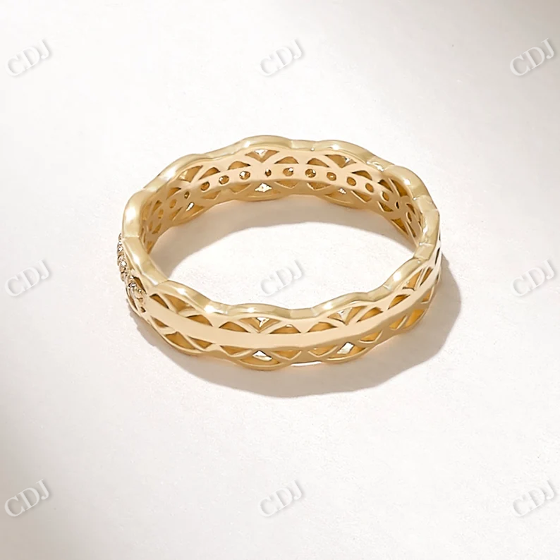 0.17CTW Round Diamond Celtic Knot Wedding Band  customdiamjewel   