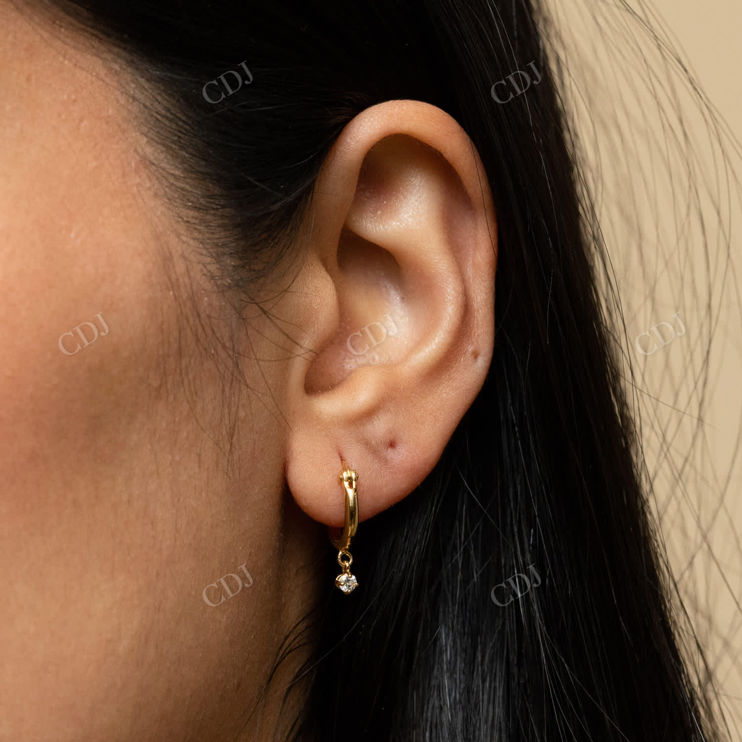 Lab Grown Dainty Round Diamond Earrings  customdiamjewel   