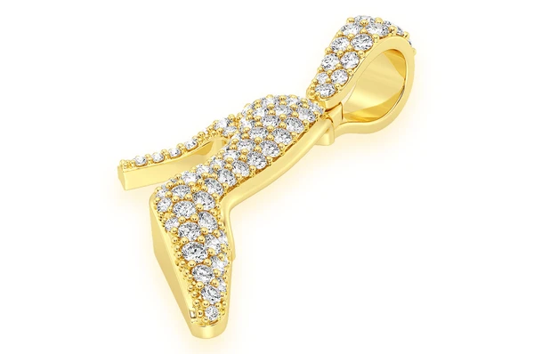 0.90CTW High Heel Shoe Pendant  customdiamjewel   