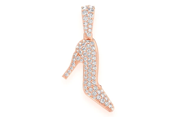 0.90CTW High Heel Shoe Pendant  customdiamjewel   