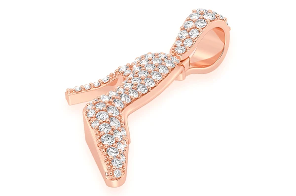 0.90CTW High Heel Shoe Pendant  customdiamjewel   