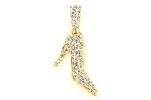 0.90CTW High Heel Shoe Pendant  customdiamjewel   