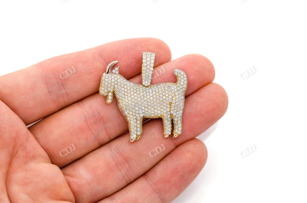 4.00CTW Large Goat Pendent  customdiamjewel   