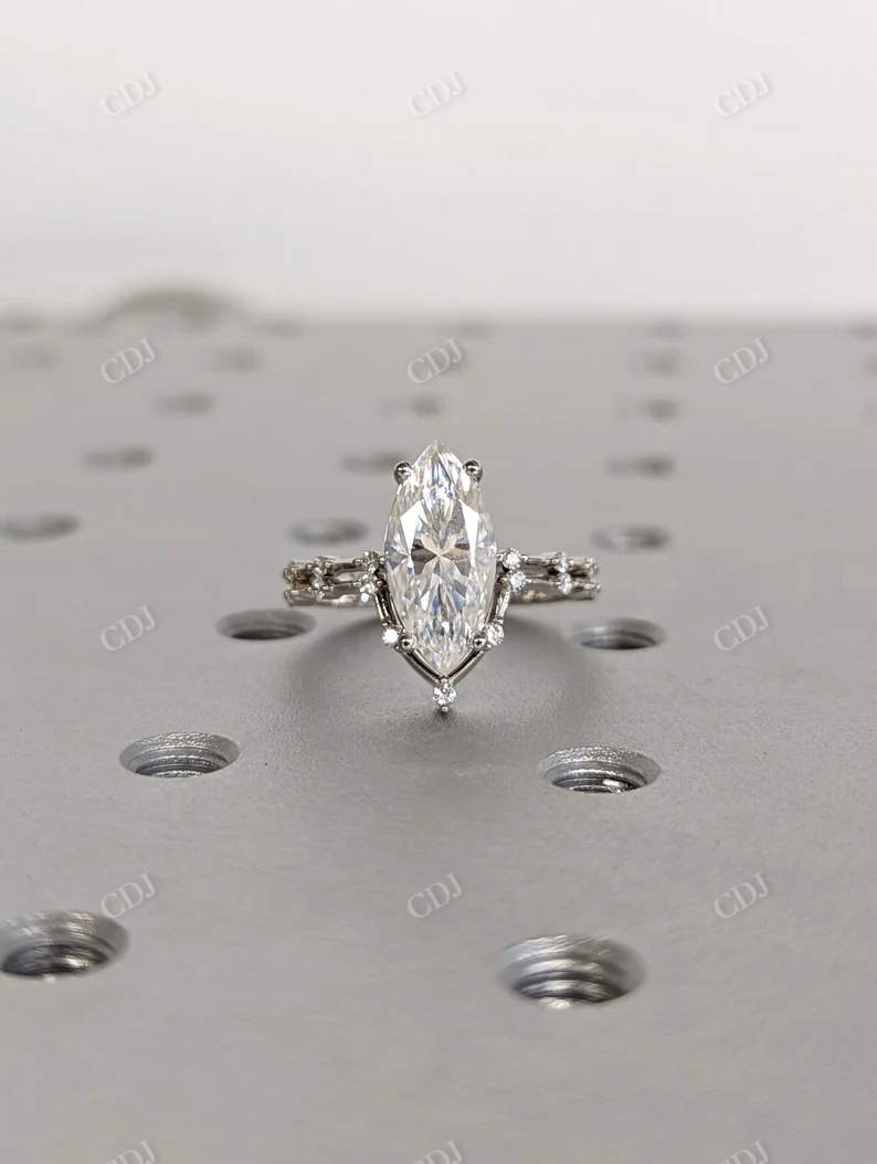 3 CT Marquise Dainty Engagement Bridal Set  customdiamjewel   