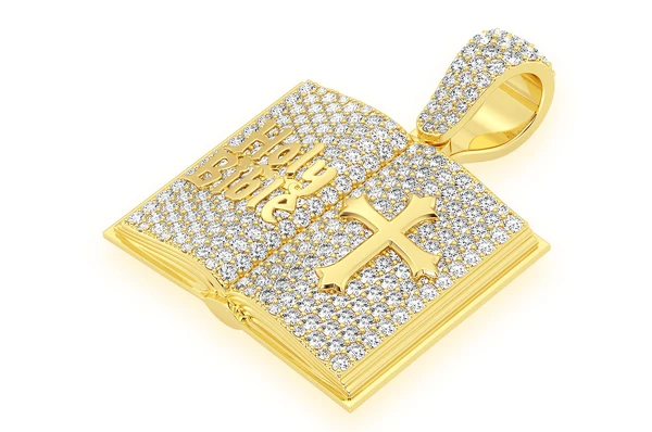 2.00CTW Open Bible Book Pendant  customdiamjewel   