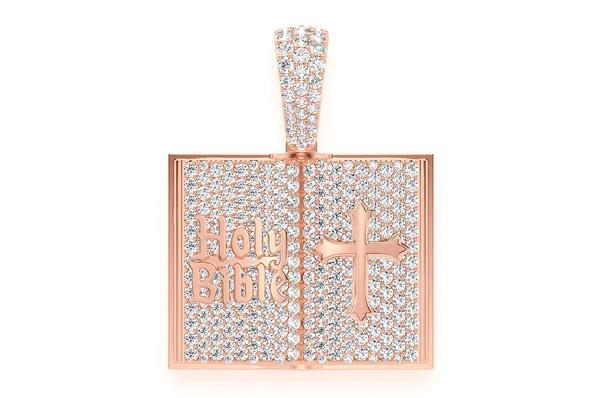 2.00CTW Open Bible Book Pendant  customdiamjewel   