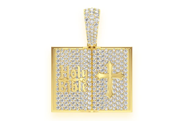 2.00CTW Open Bible Book Pendant  customdiamjewel   