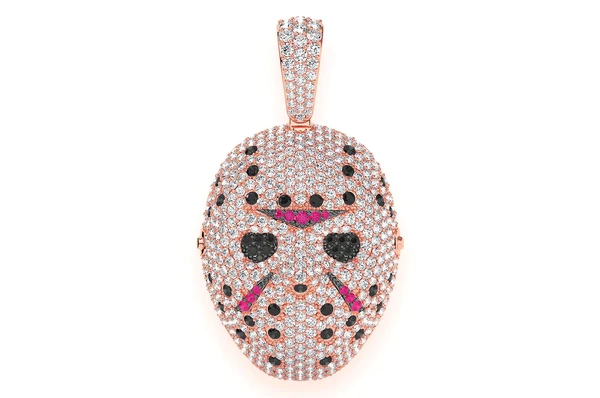 3.75CTW Hockey Mask Pendant  customdiamjewel   