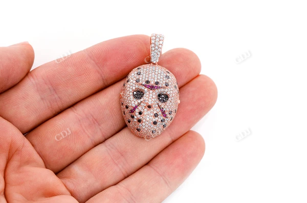 3.75CTW Hockey Mask Pendant  customdiamjewel   