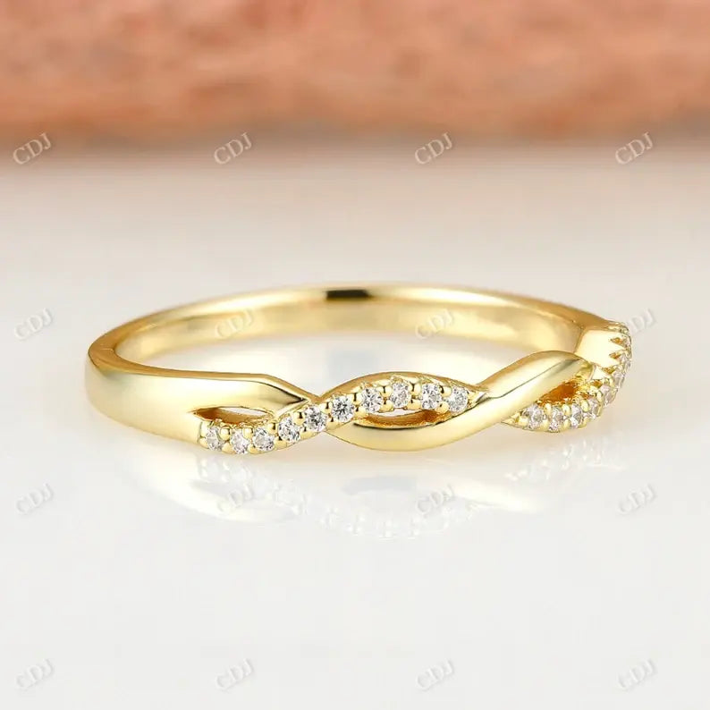 Classic Natural Diamond Twisted Stackable Wedding Band  customdiamjewel   