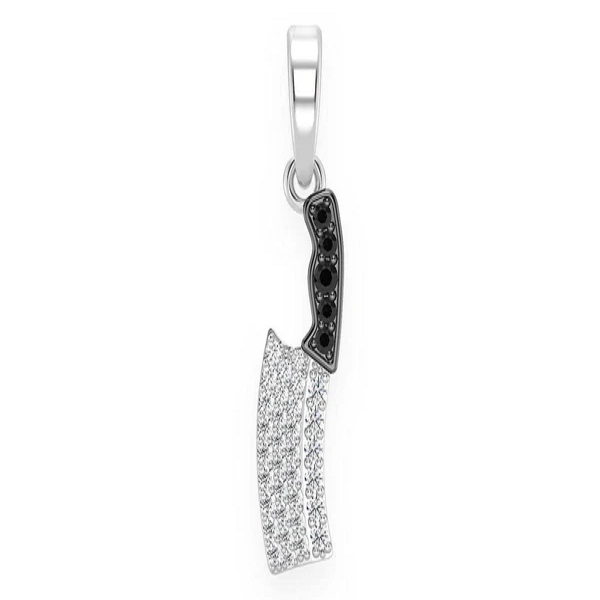 0.30CTW Butcher's Knife Pendant  customdiamjewel   