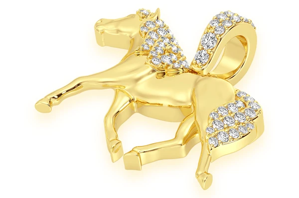 0.20CTW Horse Pendant  customdiamjewel   