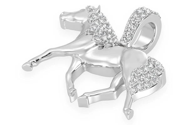 0.20CTW Horse Pendant  customdiamjewel   