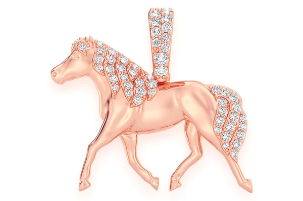 0.20CTW Horse Pendant  customdiamjewel   