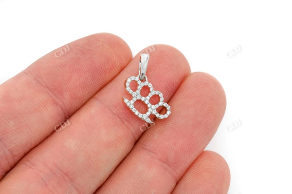 0.20CTW Brass Knuckle Angled Pendant  customdiamjewel   