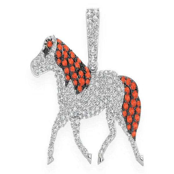 0.90CTW Horse Pendant  customdiamjewel   