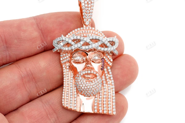 3.75CTW Jesus Pendant  customdiamjewel   