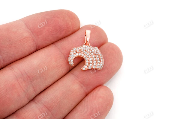 0.75CTW Ocean Wave Pendant  customdiamjewel   