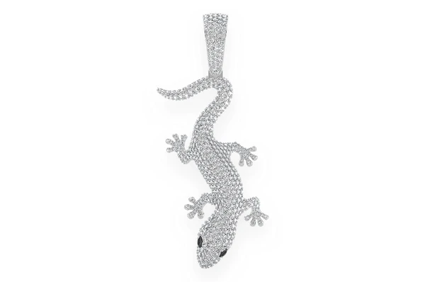 4.20CTW Hip Hop Lizard Pendant  customdiamjewel   