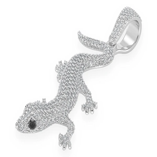 4.20CTW Hip Hop Lizard Pendant  customdiamjewel   