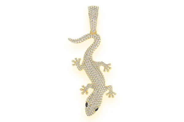 4.20CTW Hip Hop Lizard Pendant  customdiamjewel   