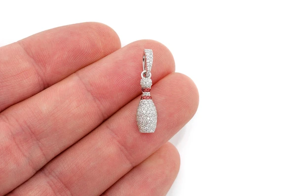 0.50CTW Bowling Pin Pendant  customdiamjewel   