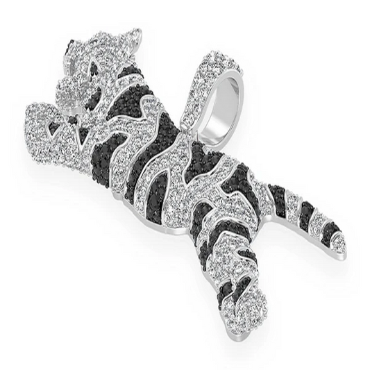 3.50CTW Diamond Striped Tiger Pendant  customdiamjewel   