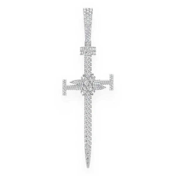 Hip Hop 2.50CTW Nail Cross Pendant  customdiamjewel   